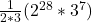 \frac{1}{2*3}(2^{28}*3^7)