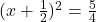 (x+\frac{1}{2})^2=\frac{5}{4}