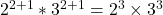 2^{2+1}*3^{2+1}=2^3 \times 3^3