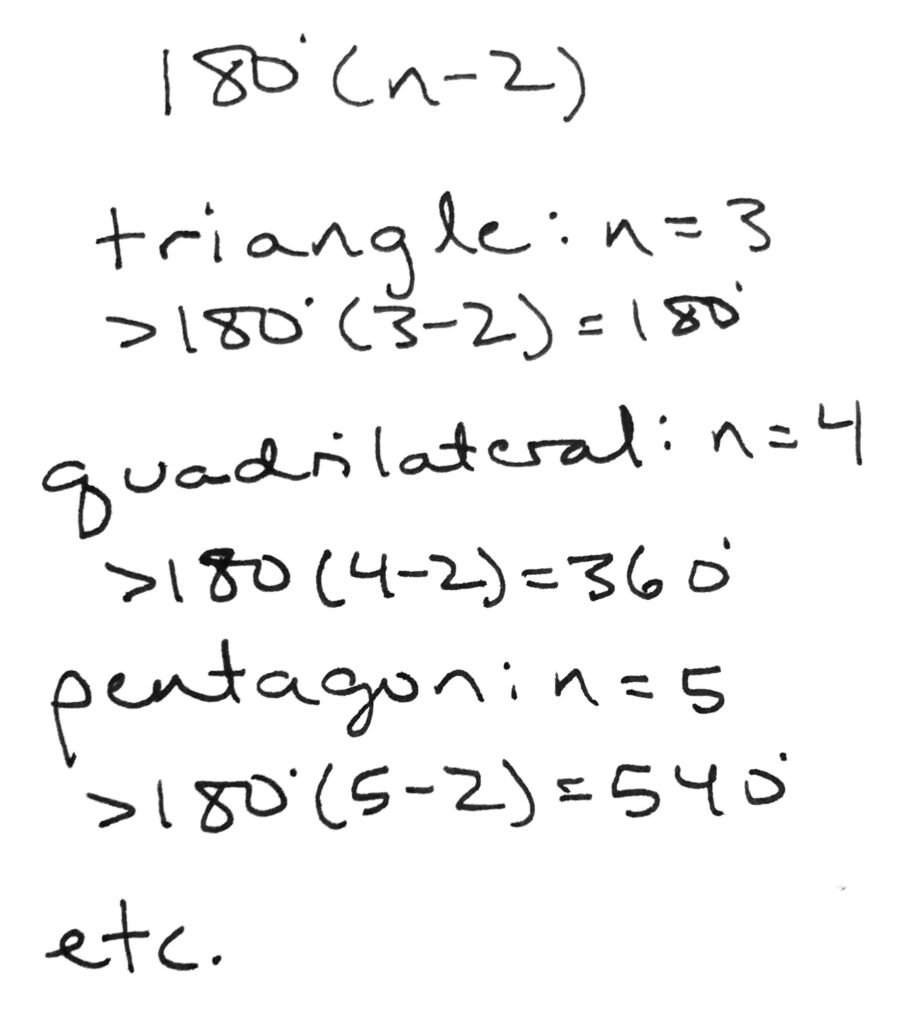 GMAT Geometry sum of angles in an object
