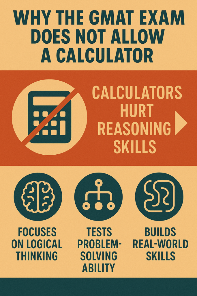 gmat does not allow a calculator